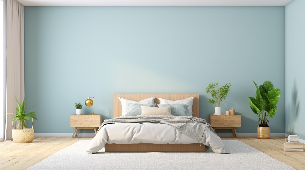 Soothing-sky-blue-bedroom-wall 1